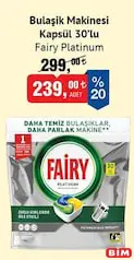 FAİRY PLATİNUM BULAŞIK MAKİNESİ KAPSÜL TABLETİ 30'LU fiyat ve kampanya bilgisi